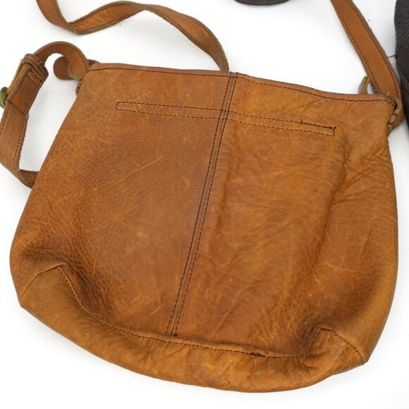 Duluth Lifetime Leather Medium Sling Bag Crossbody Purse Honey - Picture 4 of 5